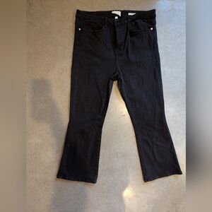 FRAME Le Crop Mini Boot Size 33 Black Denim Stretchy